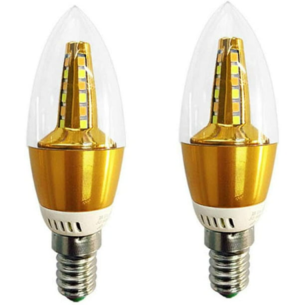 5W E12 LED Candelabra Bulb 40W Equivalent Chandelier Bulbs 6000K Daylight White Non-dimmable E12 Base for Ceiling Fan Dining Room Home Decor,AC85-265V 2 Pack KIMROO E12 LED Bulb White 
